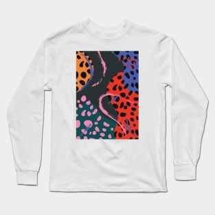 Colorful Retro Abstract Shapes 4 Long Sleeve T-Shirt